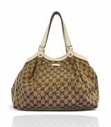Gucci Beige Canvas Shoulder